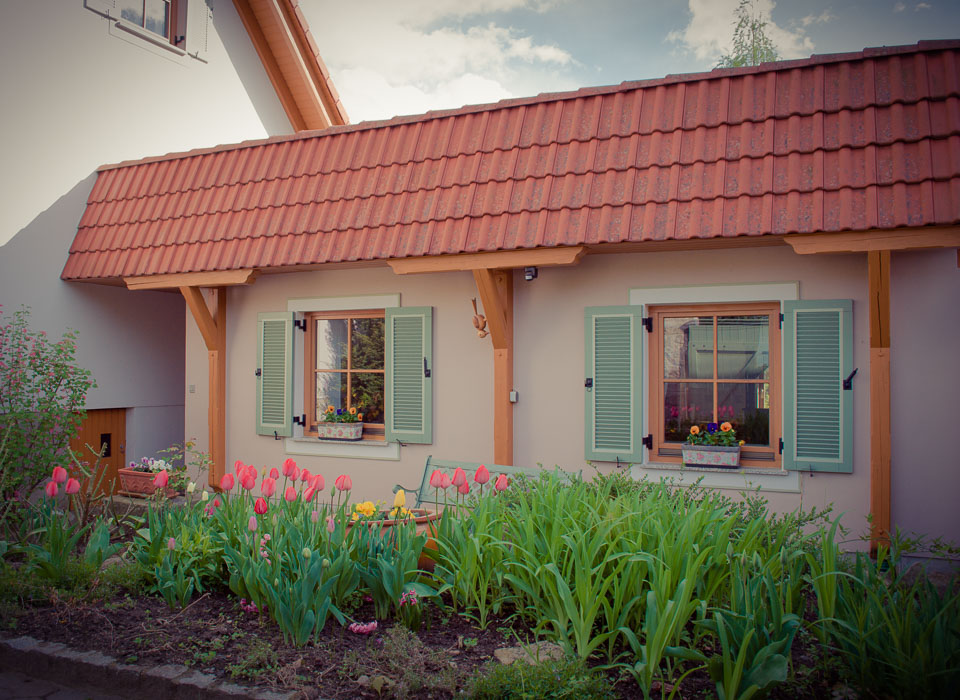 Blick auf das Ferienhaus